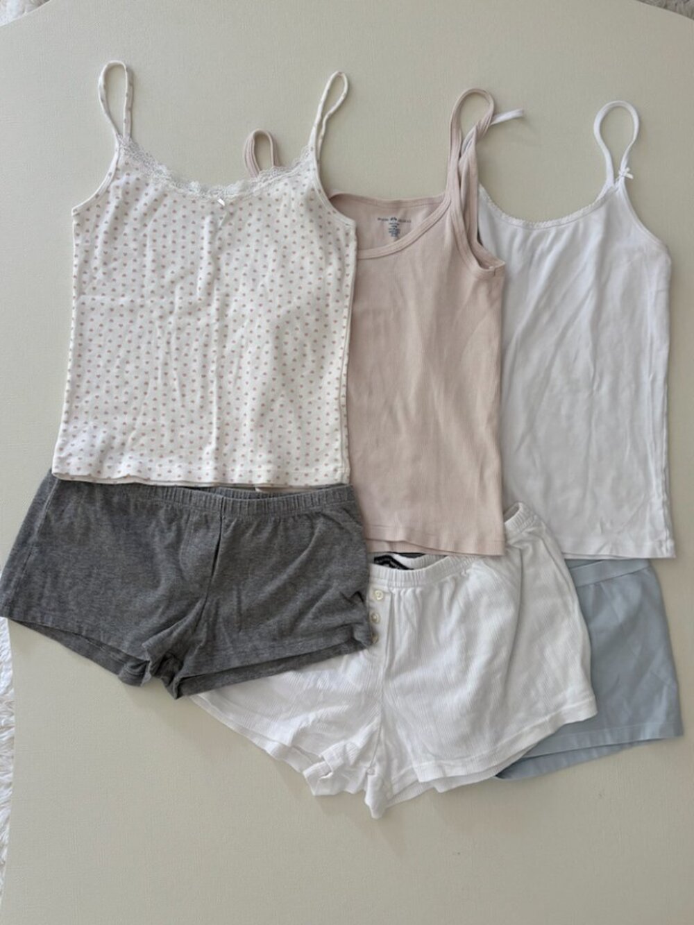 Brandy Melville Tank Top & Shorts Bundle Lot of 6 One Size